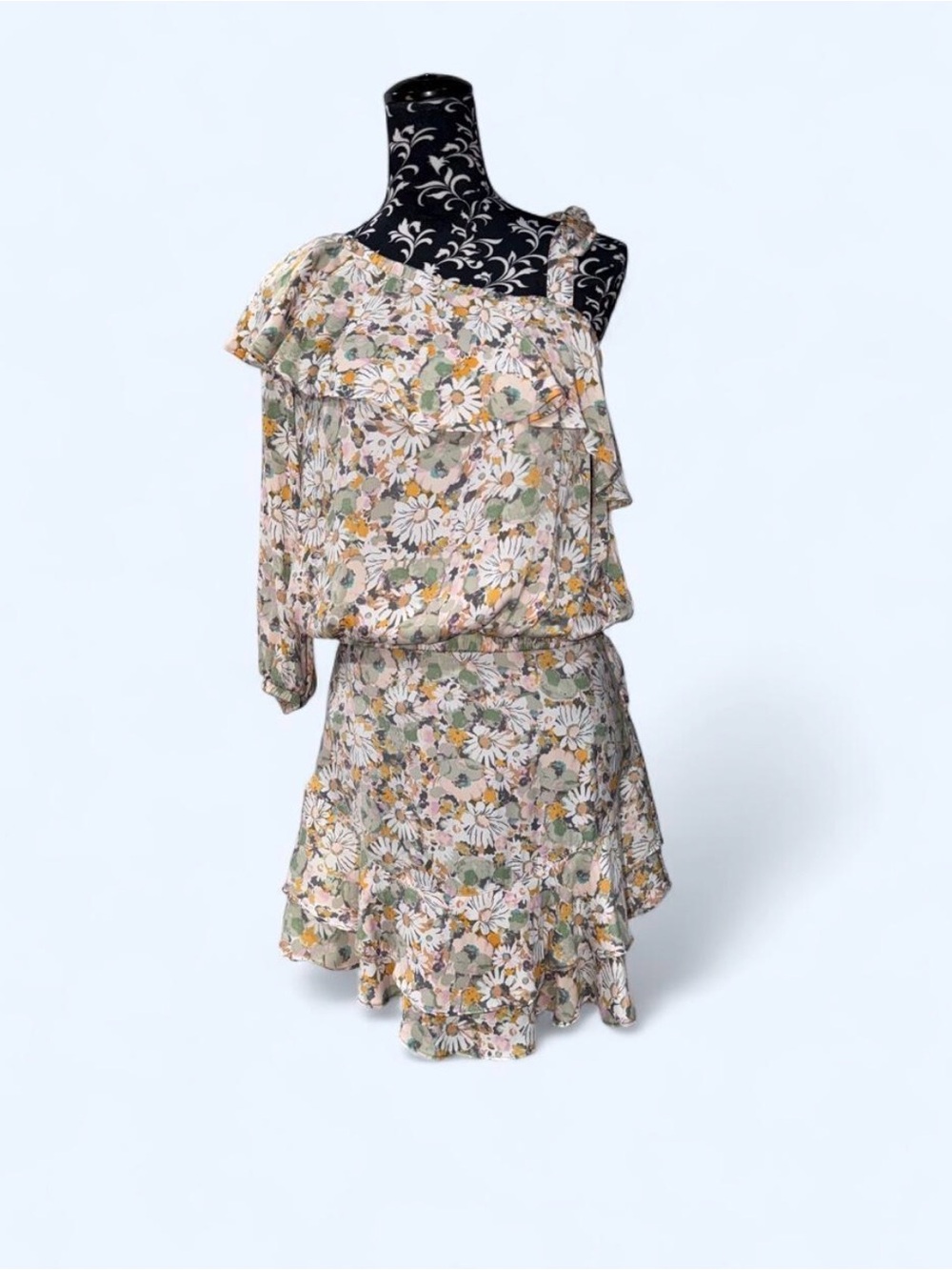 🌴Pastel Daisy Ruffle Dress — LC Lauren Conrad -  Blouson elastic waist -  Lined